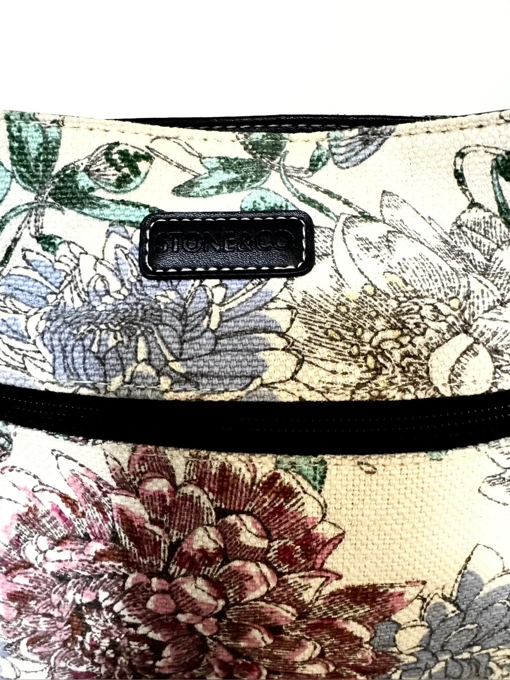 Stone & Co Floral Butterfly Tapestry Shoulder Bag Braided Strap Hobo